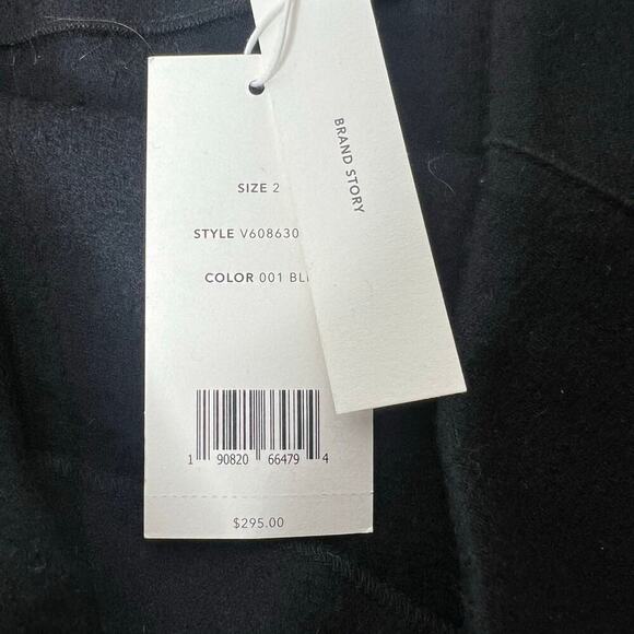 Vince Black Paneled Asymmetric Midi Wool Skirt Sz 2 Minimalist Witchy Whimsigoth - Picture 11 of 13